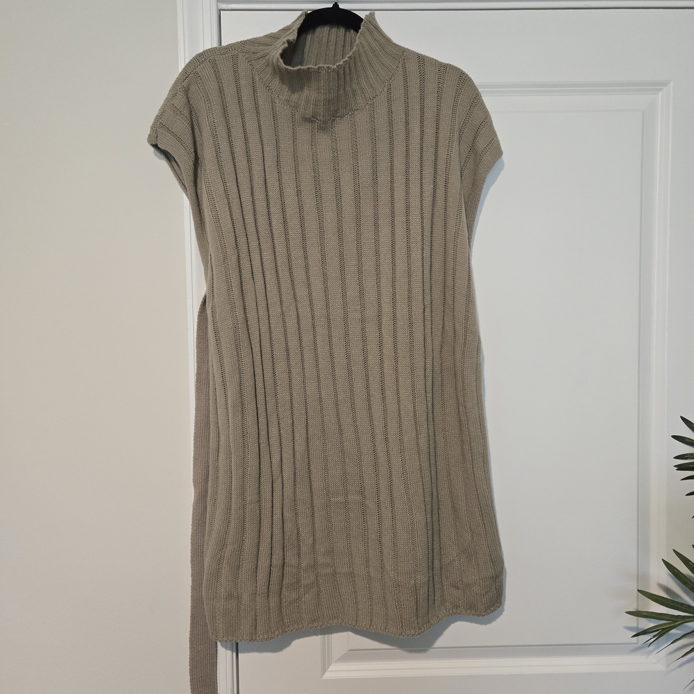 SHEIN Taupe Ribbed Sweater Dress